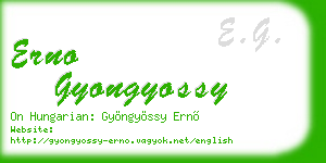 erno gyongyossy business card