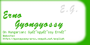 erno gyongyossy business card